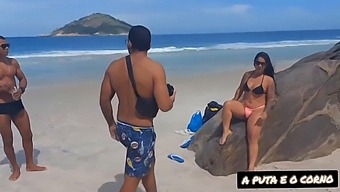 Photographer Joins In On Steamy Threesome With Two Black People On Nudism Beach