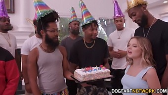 Coco Lovelock Indulges In A Birthday Surprise With 11 Big Black Cocks