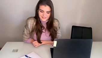 Step Mom Gets Naughty With Step Son In The Office And Gives A Handjob