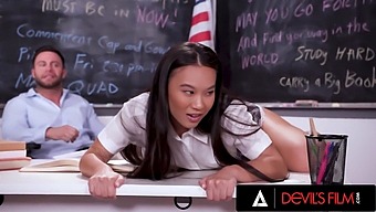 Teacher'S Big Cock Satisfies Horny Asian Student In College Dorm