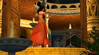 Experience The Ultimate Fantasy With A Belly Dancer In Red