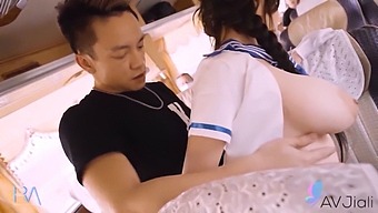 A Hot Taiwanese Girl Has Sex With A Stranger On A Bus, With Big Natural Tits On Display