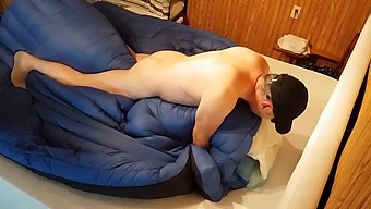 Intimate Encounter With Avian Companions On A Bedsheet, Resulting In A Blanket Covered In Semen