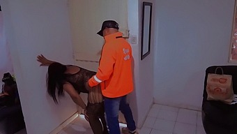 Lucky Delivery Man Gets To Fuck Me In Erotic Lingerie