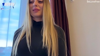 Stunning Blonde Babe Indulges In Amateur Hotel Pleasure