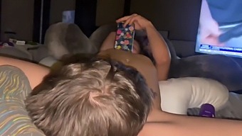 Purple-Haired Caretaker Indulges In Wild Sex With Bi Girl And Toys