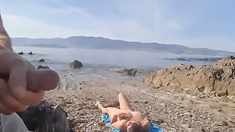 Daring Exhibitionist Pleases A Nudist Milf With His Big Cock On The Beach
