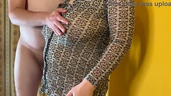 A Busty Wife With A Bare Pussy Allows Me To Ejaculate Inside Her For Potential Pregnancy - Viewed From The Side