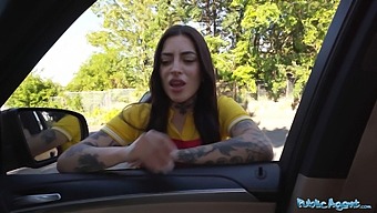 Public Agent Seduces And Has Sex With A Pizza Delivery Girl In The Bathroom