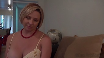 Step Son Of Brianna Beach, Blonde Beauty, Has A Secret That She Likes To Watch Him Masturbate.