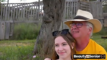 You’re Old Enough To Be My Grandpa! A Beautiful Teen With Her Mature Lover